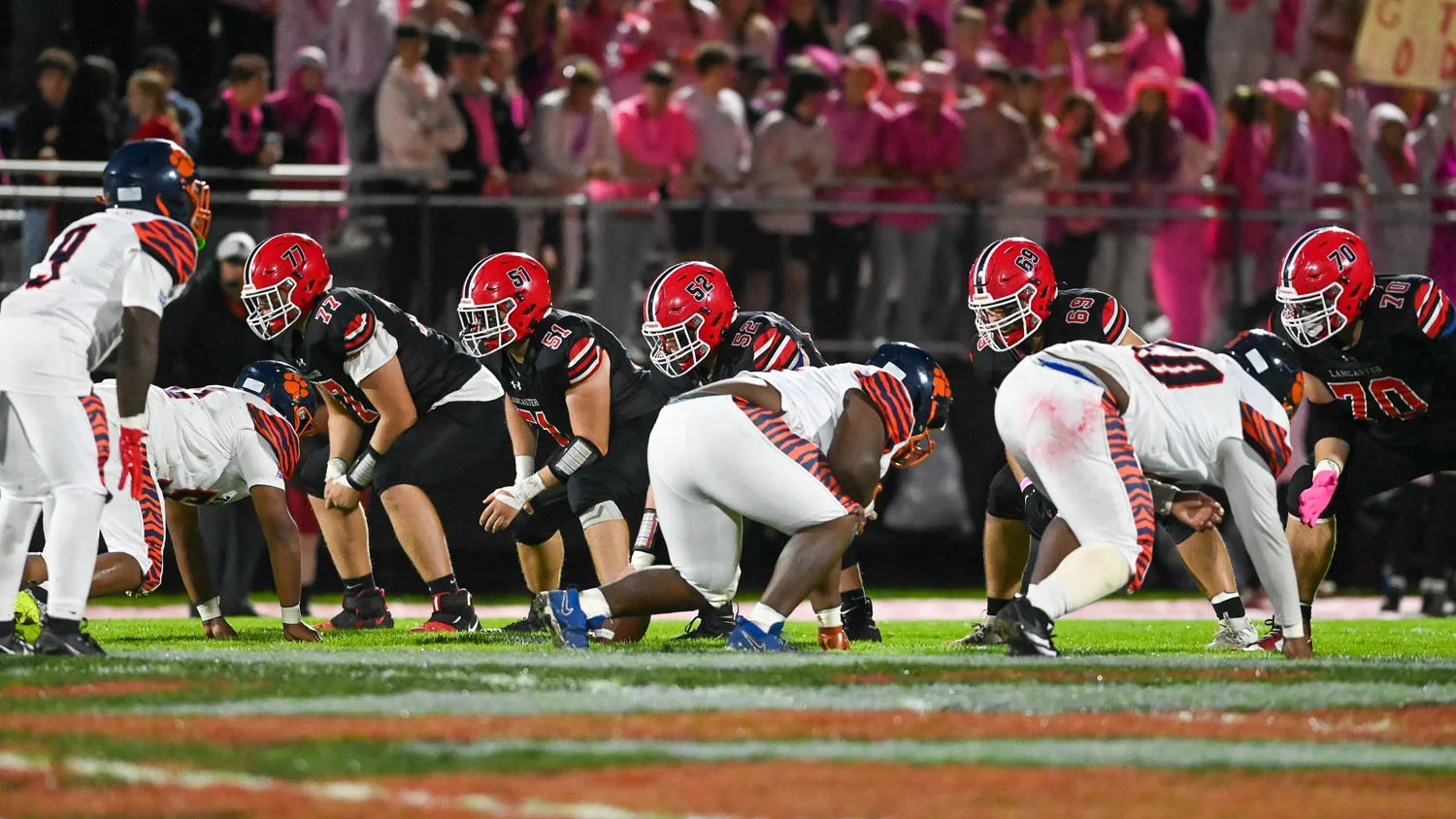 OLine set for the play