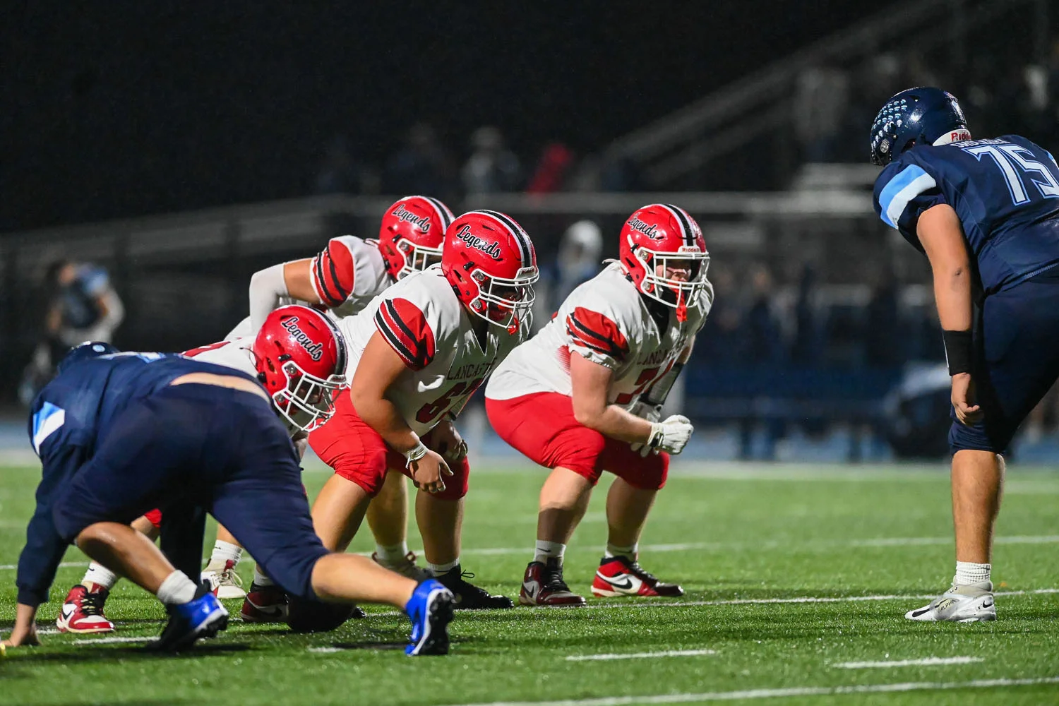 Lineman ready for the play