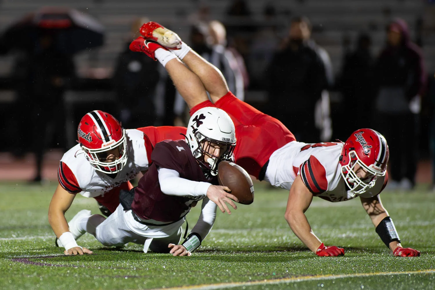 Aquinas QB fumbles the ball