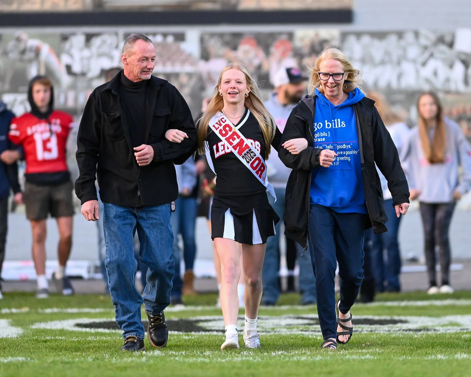 Senior Cheerleader and family