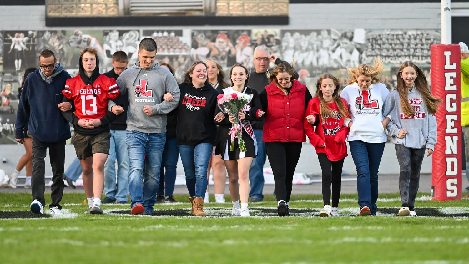 Senior Cheerleader and family