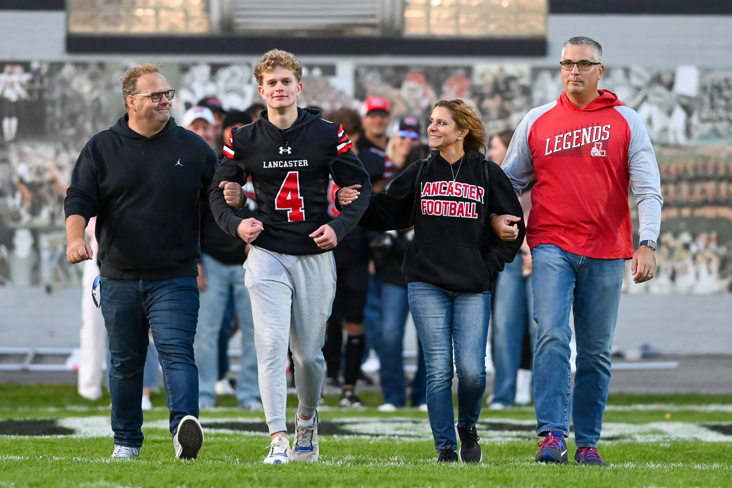 Lancaster Legends Football Senior Sebastian Perna and family